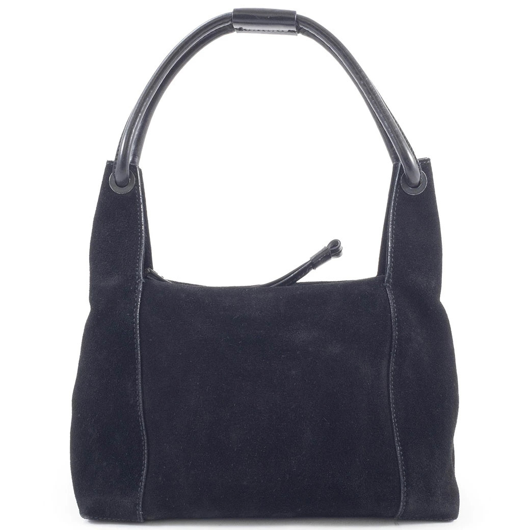 Gucci Shoulder Bag Suede Handbag Black